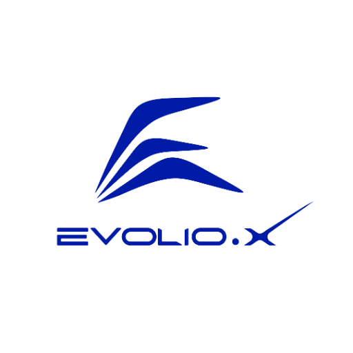 Evolio company logo representing advanced VR training and AI-driven behavioral assessment systems for aircraft maintenance.